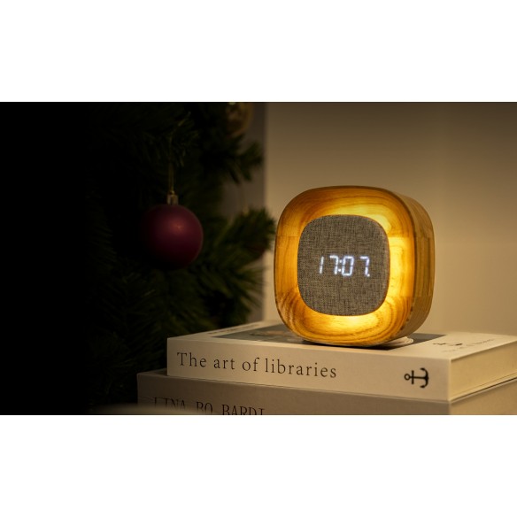 LUMOS CLOCK, Square White Ash