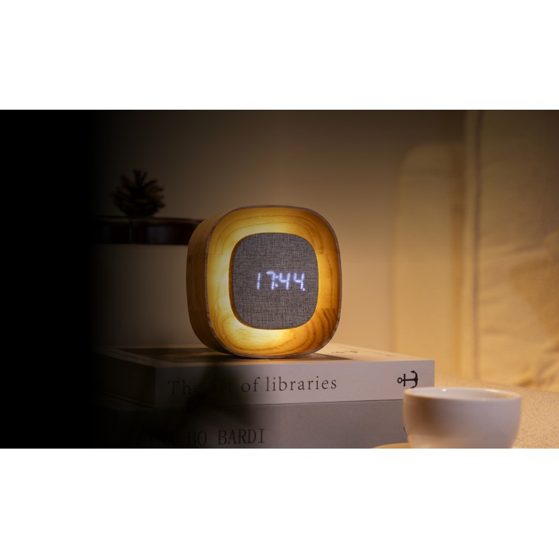 LUMOS CLOCK, Square White Ash