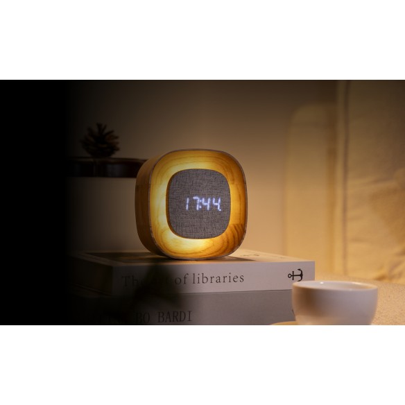 LUMOS CLOCK, Square White Ash