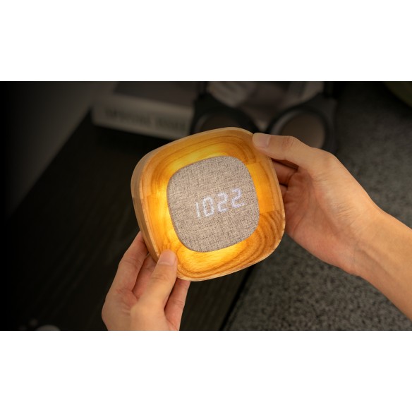 LUMOS CLOCK, Square White Ash