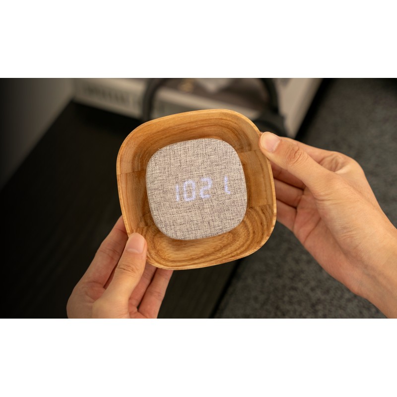 LUMOS CLOCK, Square White Ash