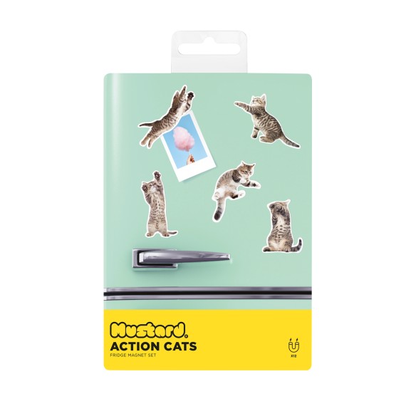 MUSTARD Action Cat Magnets