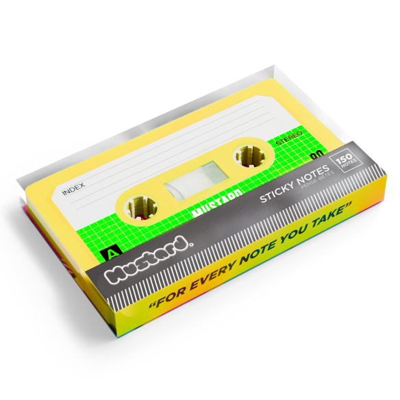 MUSTARD Cassette Sticky Notes