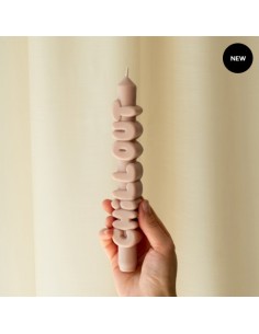 CandleHand Taper ""Chill Out"", Cream