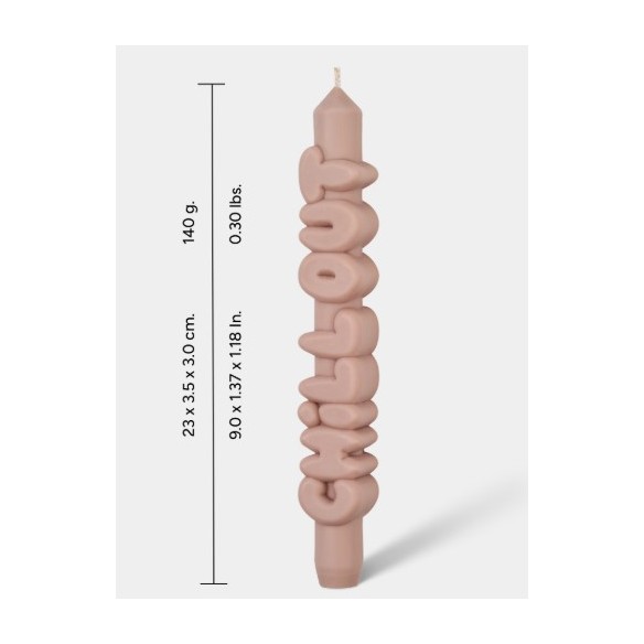 CandleHand Taper ""Chill Out"", Cream