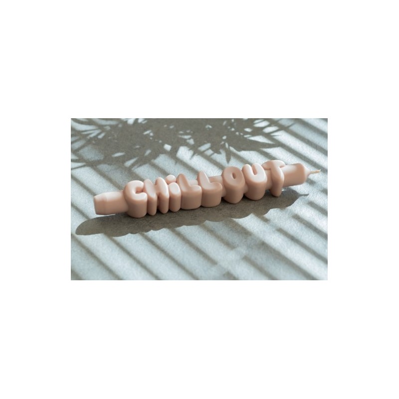 CandleHand Taper ""Chill Out"", Cream