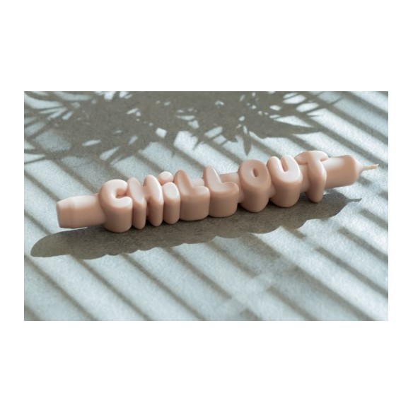 CandleHand Taper ""Chill Out"", Cream