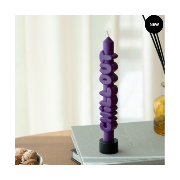 CandleHand Taper ""Chill Out"", Indigo