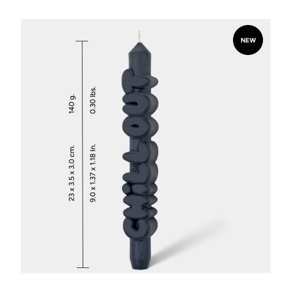 CandleHand Taper ""Chill Out"", Black