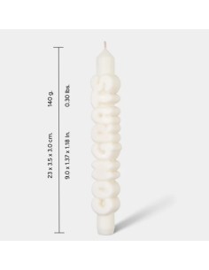 CandleHand Taper ""Congrats"", White 2