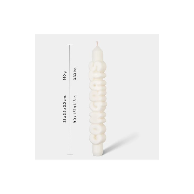CandleHand Taper ""Congrats"", White