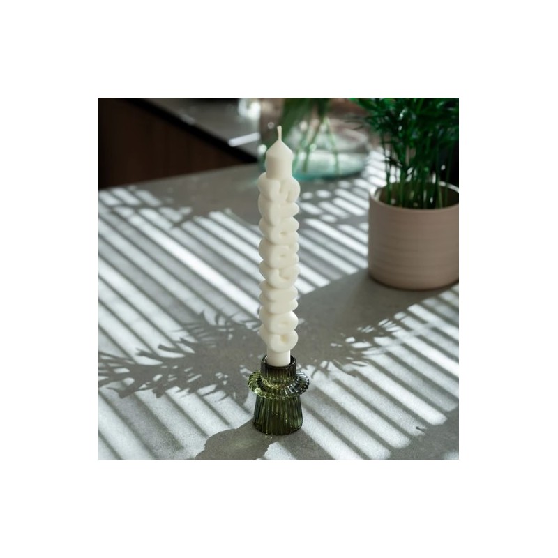 CandleHand Taper ""Congrats"", White