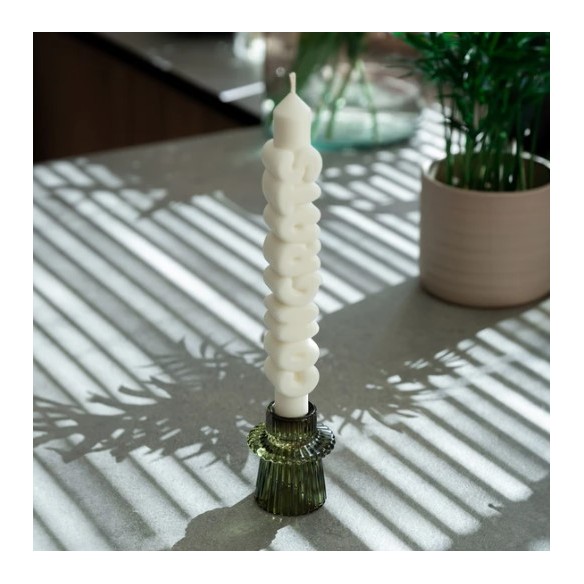 CandleHand Taper ""Congrats"", White