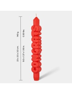 CandleHand Taper ""Congrats"", Orange 2