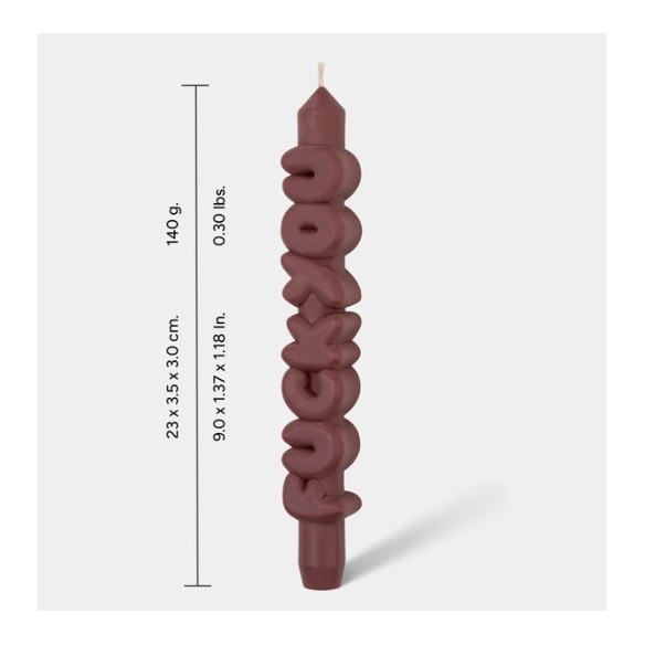 CandleHand Taper ""F*ck You"", Mocha