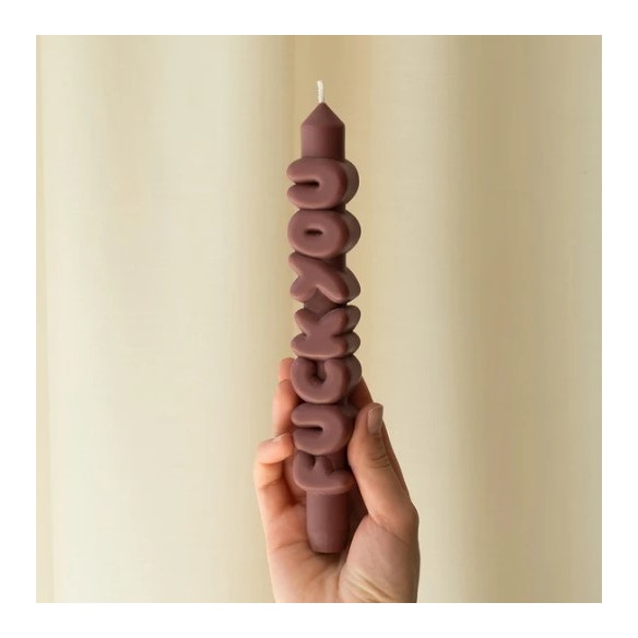 CandleHand Taper ""F*ck You"", Mocha