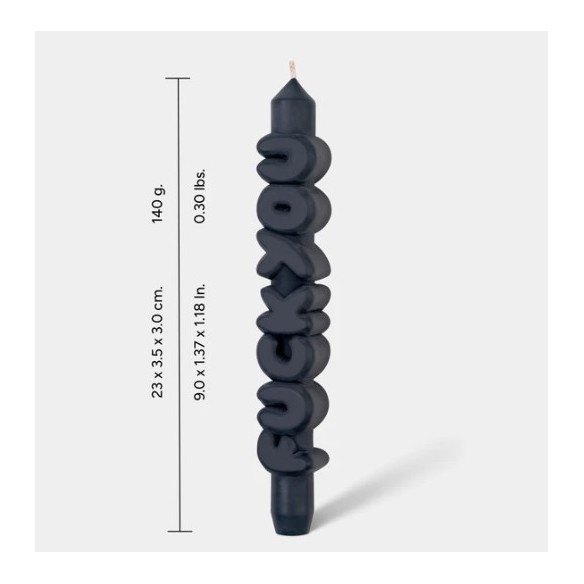 CandleHand Taper ""F*ck You"", Black