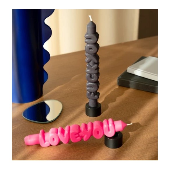 CandleHand Taper ""F*ck You"", Black