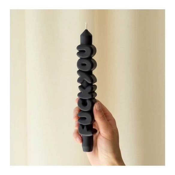 CandleHand Taper ""F*ck You"", Black