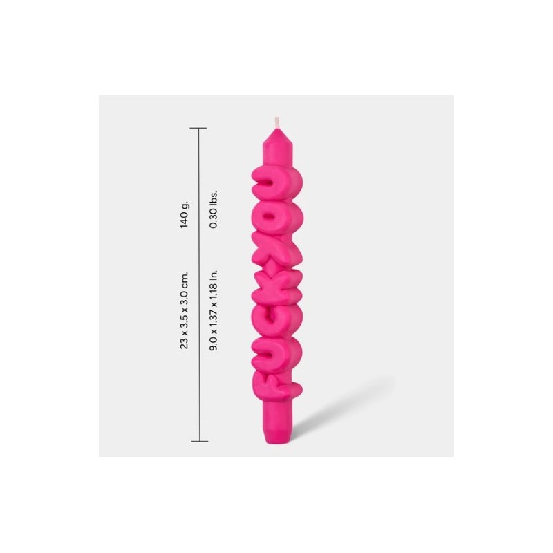 CandleHand Taper ""F*ck You"", Pink