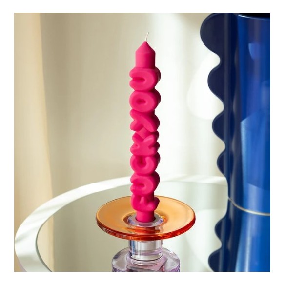 CandleHand Taper ""F*ck You"", Pink