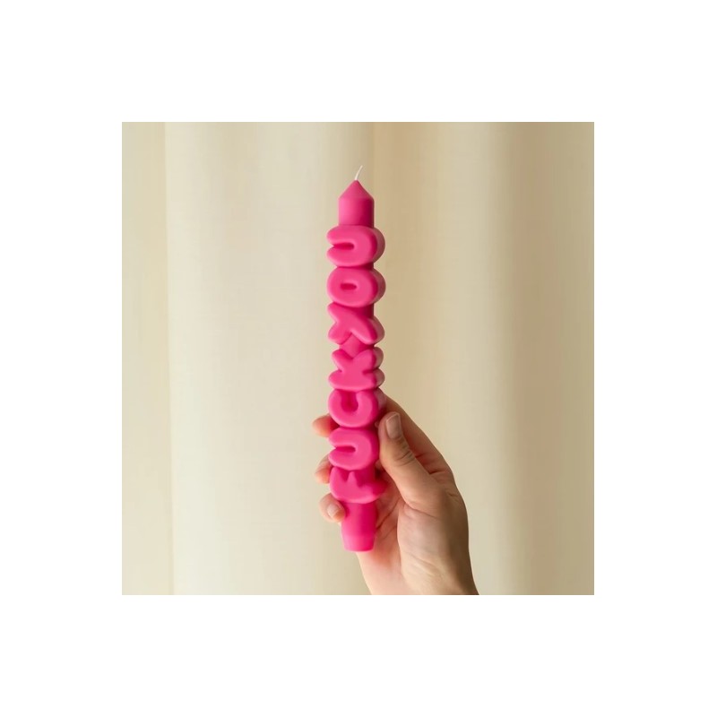 CandleHand Taper ""F*ck You"", Pink