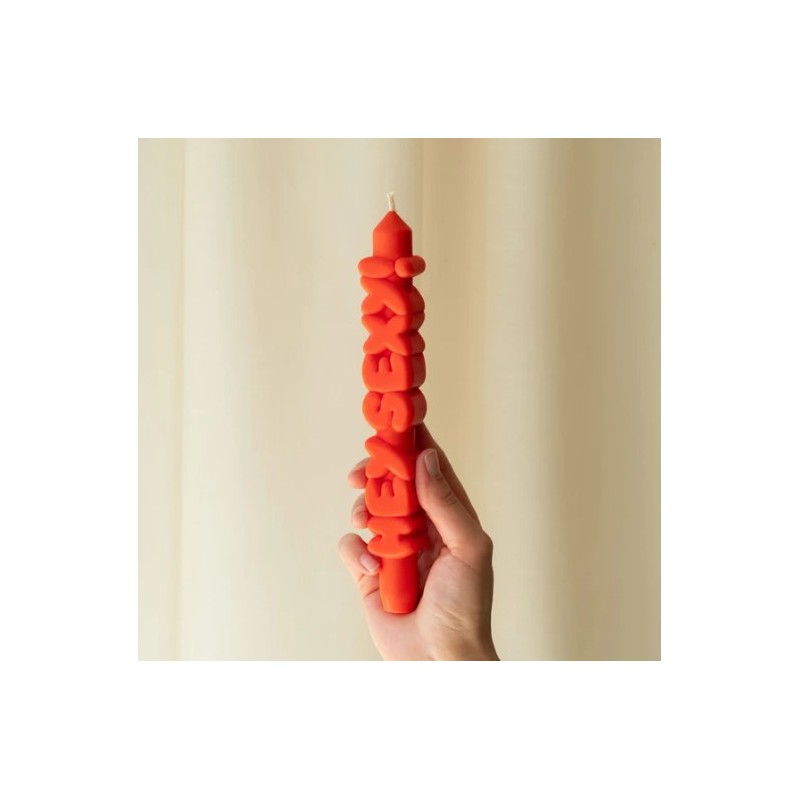 CandleHand Taper ""Hey Sexy"", Orange