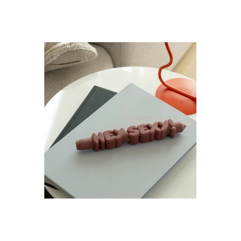 CandleHand Taper ""Hey Sexy"", Mocha