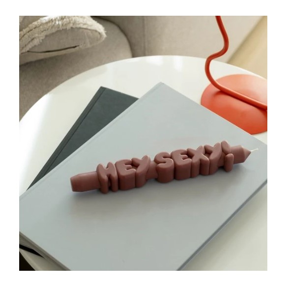 CandleHand Taper ""Hey Sexy"", Mocha