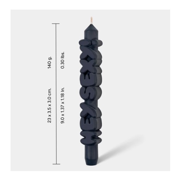 CandleHand Taper ""Hey Sexy"", Black