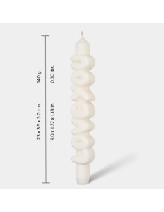 CandleHand Taper ""Love You"", White 2