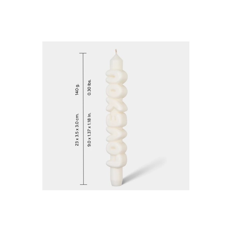 CandleHand Taper ""Love You"", White
