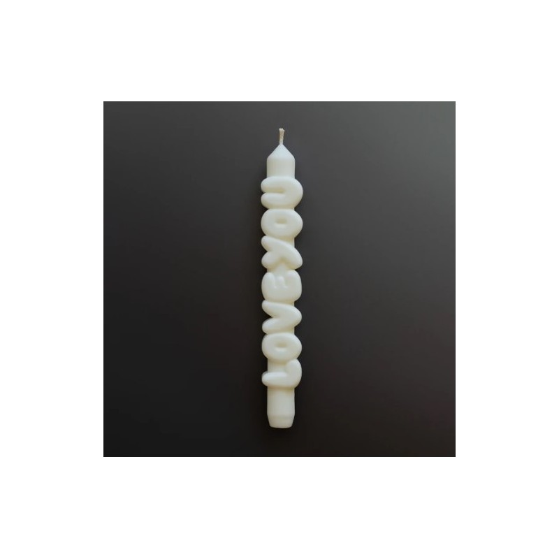 CandleHand Taper ""Love You"", White