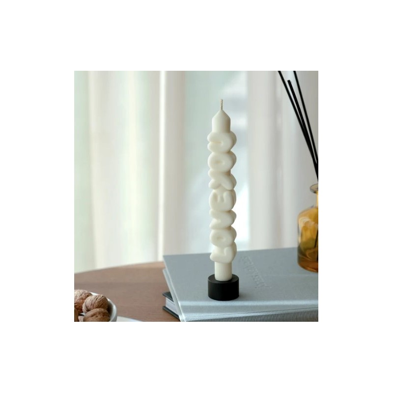 CandleHand Taper ""Love You"", White