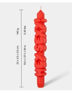 CandleHand Taper SET ""Love 2"", White - Orange 2