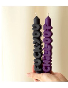 CandleHand Taper SET ""Bold 2"", Black - Indigo