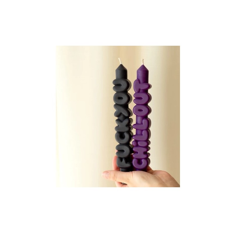 CandleHand Taper SET ""Bold 2"", Black - Indigo