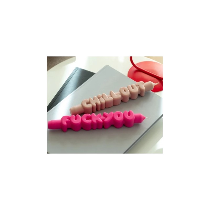 CandleHand Taper SET ""Bold 1"", Pink - Cream