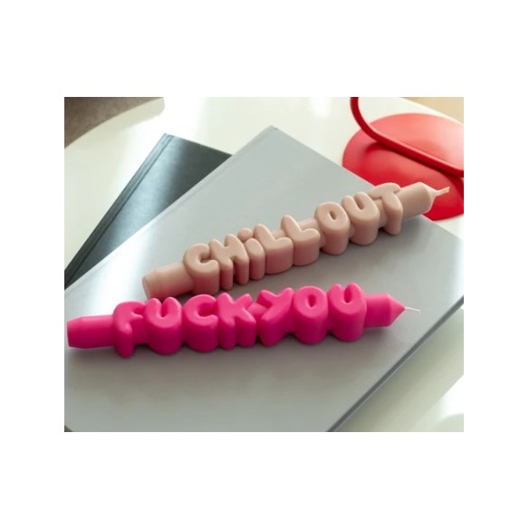 CandleHand Taper SET ""Bold 1"", Pink - Cream