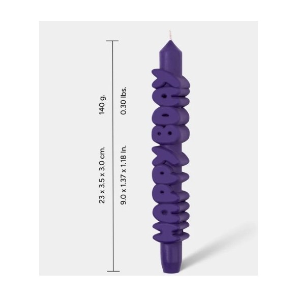 CandleHand Taper SET ""Happy Bday 2"", Indigo - Or