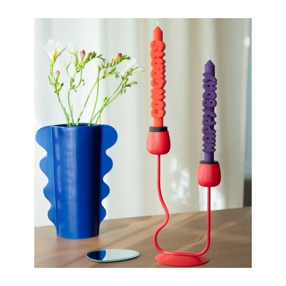 CandleHand Taper SET ""Happy Bday 2"", Indigo - Or