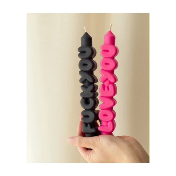 CandleHand Taper SET ""Confrotational 1"", Black -