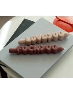 CandleHand Taper SET ""Confrotational 2"", Mocha -