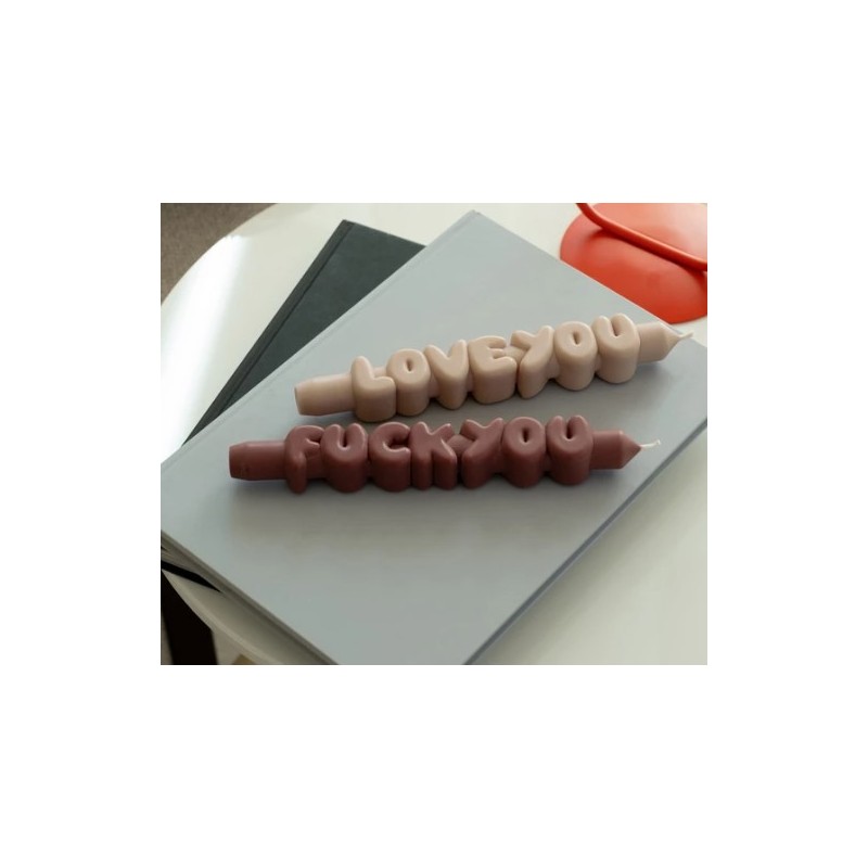 CandleHand Taper SET ""Confrotational 2"", Mocha -