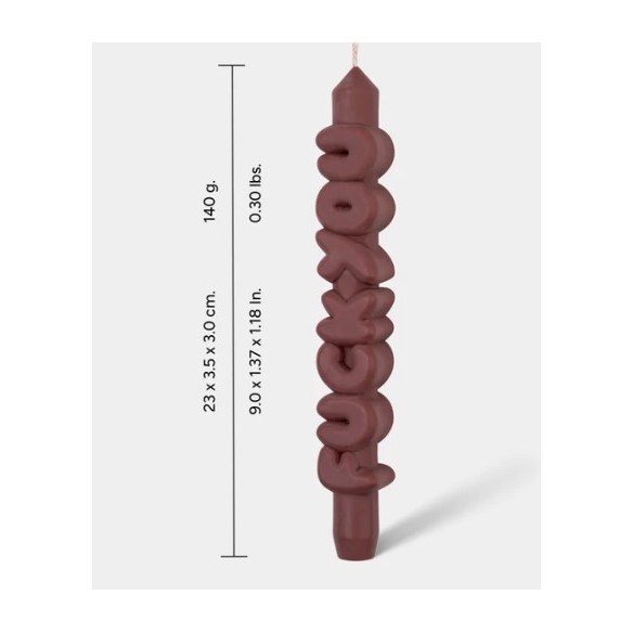 CandleHand Taper SET ""Confrotational 2"", Mocha -