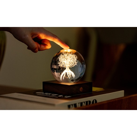 AMBER CRYSTAL LIGHT, 3D laser Tree of Life