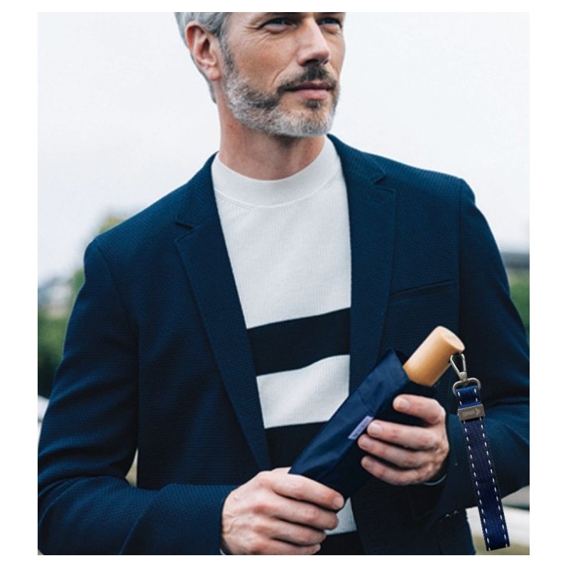 BLEU MARINE, pieghevole automatico con laccio