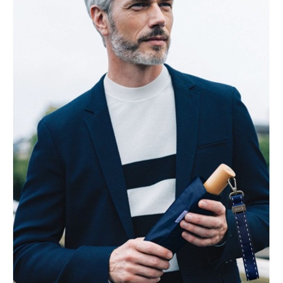 BLEU MARINE, pieghevole automatico con laccio