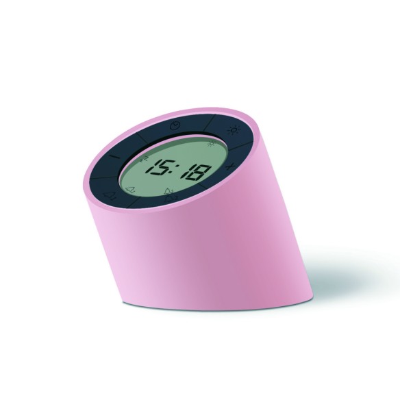 THE EDGE LIGHT ALARM CLOCK, Pink