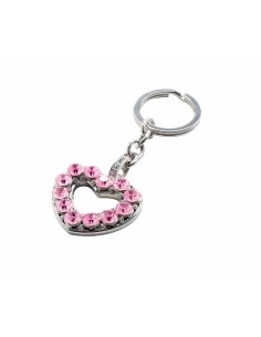 P/CHIAVE CUORE STRASS ROSA